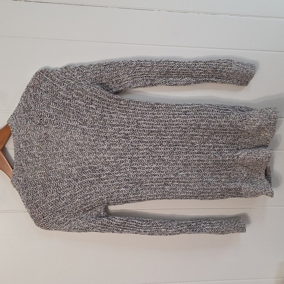 American Eagle Outfitters Cream Black Knit Grandpa Eclectic 00s Sweater Womens S - Picture 3 of 9